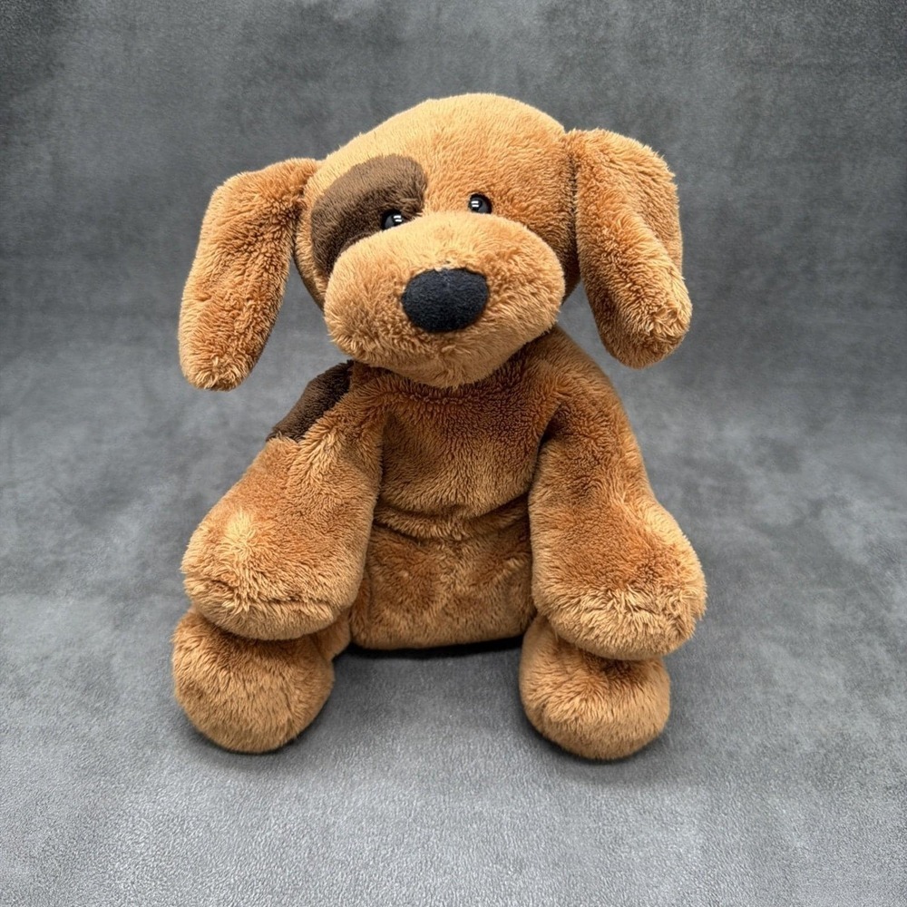 Vintage Gund Treynor 13094 Brown Spotted Puppy Dog Plush Stuffed Animal